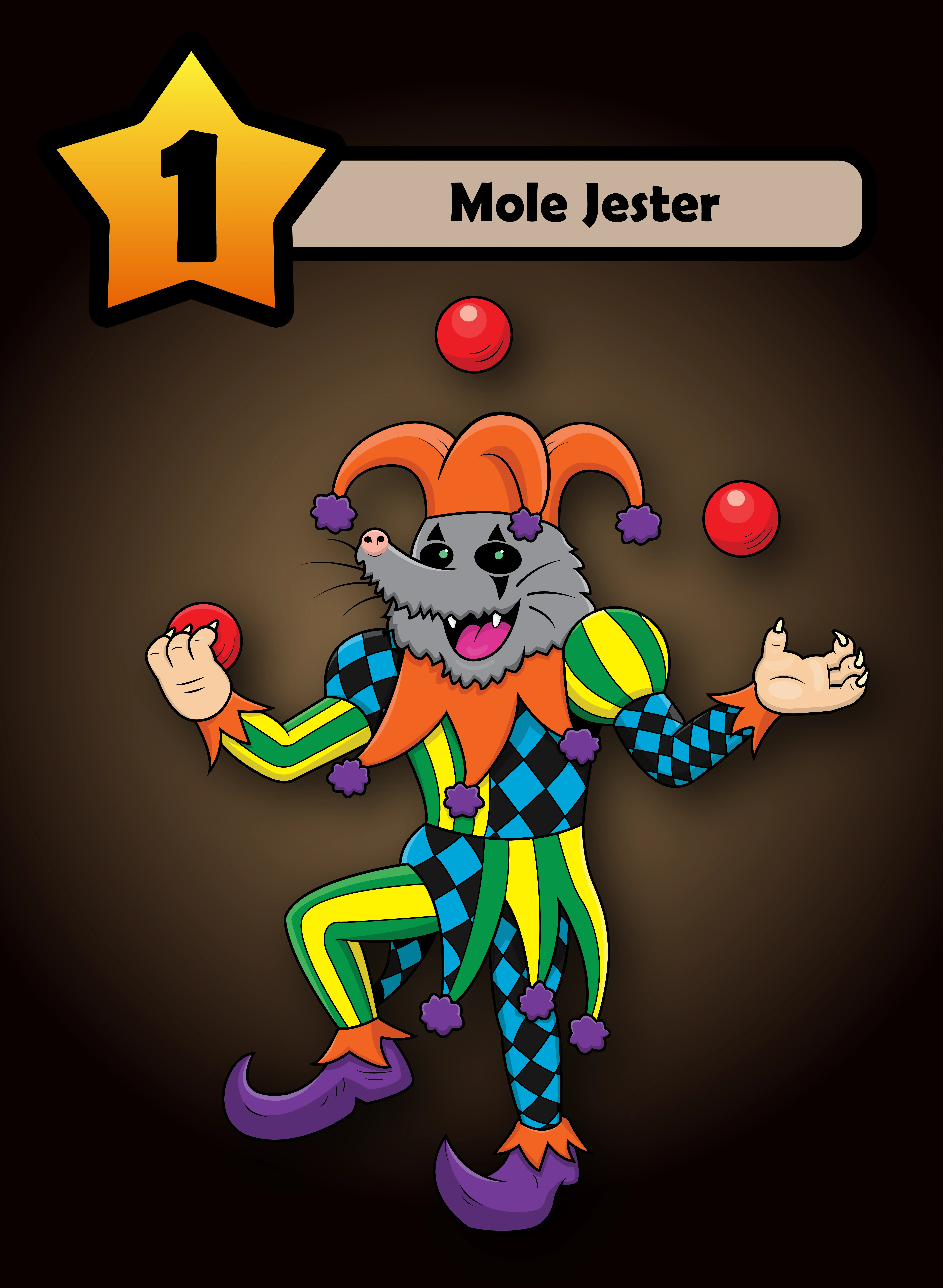 Mole Jester Card